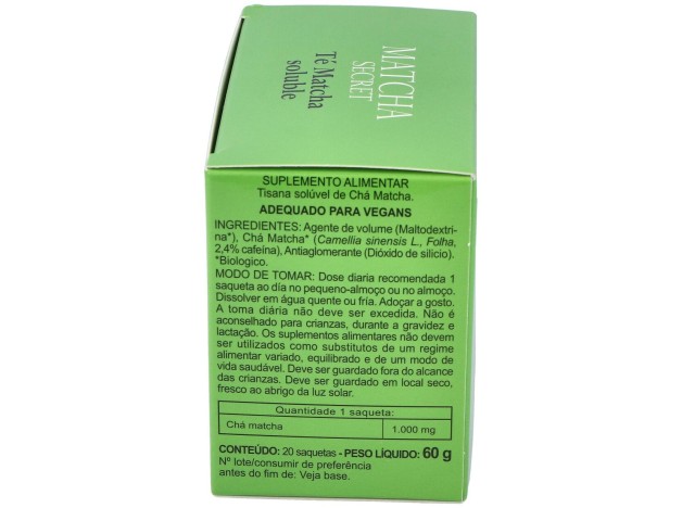 Té Matcha Ecologico Soluble Integralia 20 Sobres