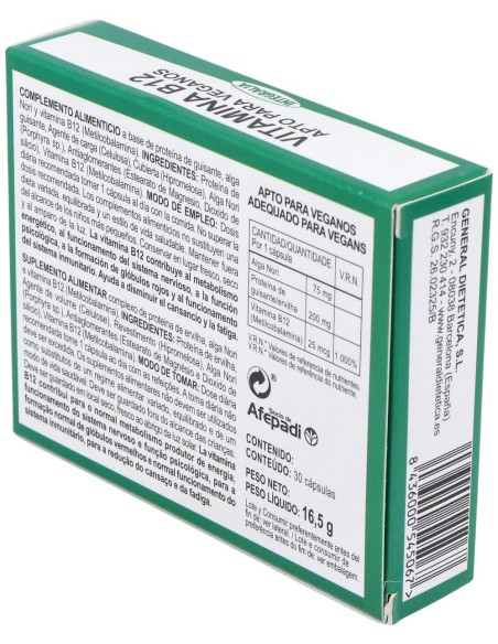 Vitamina B12 Integralia 30 Capsulas