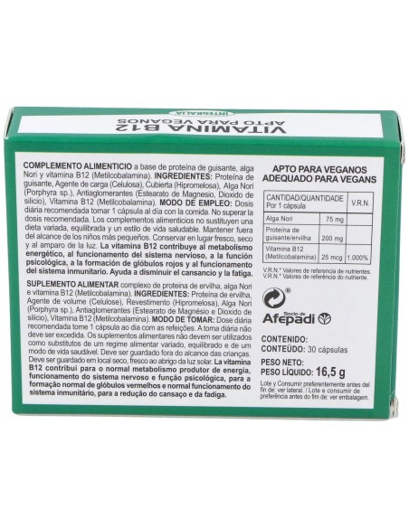 Vitamina B12 Integralia 30 Capsulas