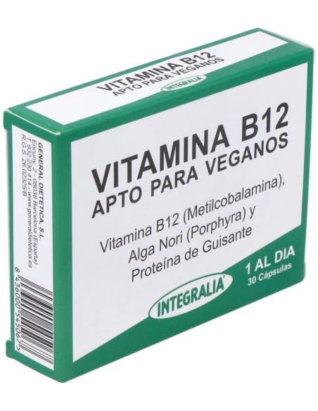 Vitamina B12 Integralia 30 Capsulas
