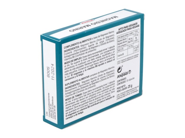 Magnesio Marino Con Vit. B6 30Cap.