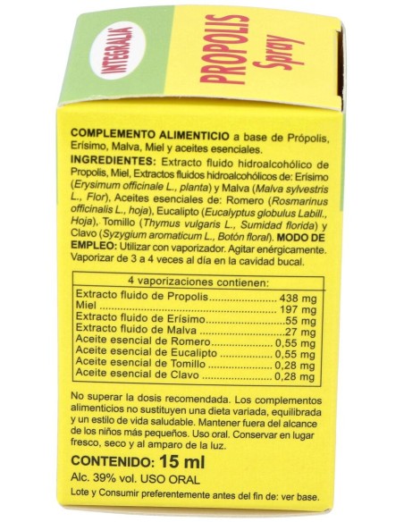 Integralia Propolis Erisimo Spray Oral 15Ml