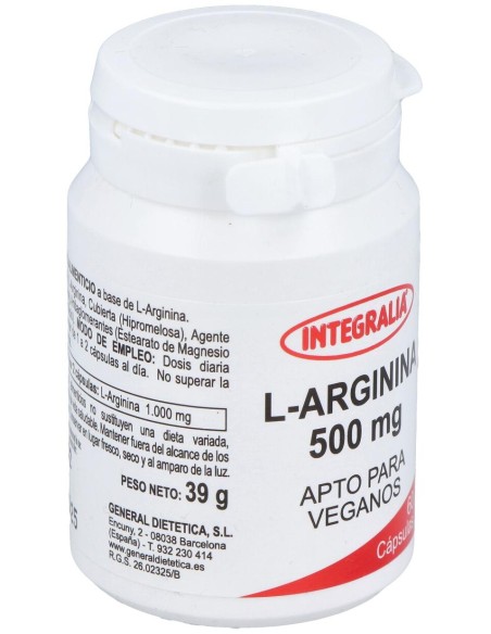 Integralia Arginina 500Mg 60Caps