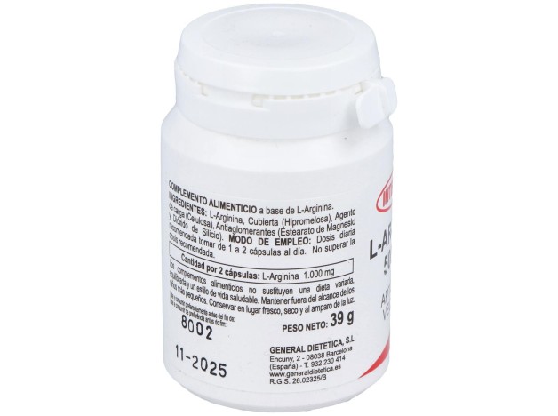 Integralia Arginina 500Mg 60Caps