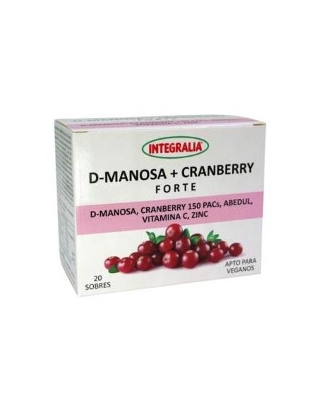 Integralia D-Manosa+Cranberry Forte Abedul Vit C Zinc 20 Sobres