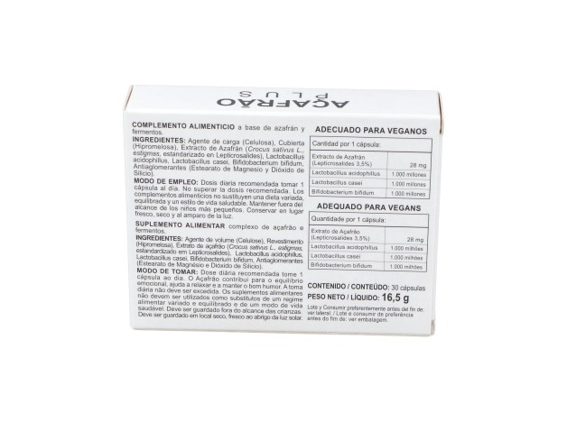 Azafran Plus 30Cap.