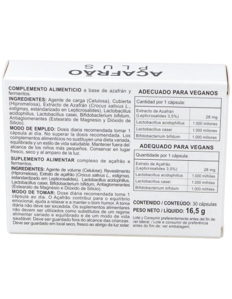 Azafran Plus 30Cap.
