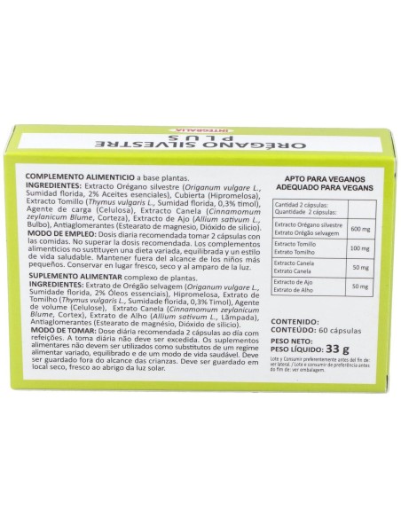 Integralia Oregano Silvestre Plus 60Caps