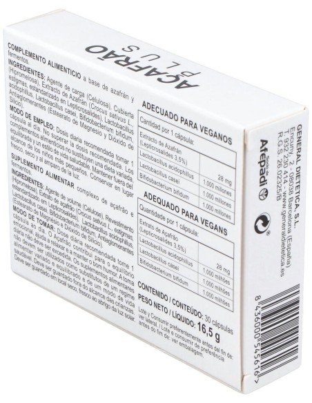 Azafran Plus 30Cap.