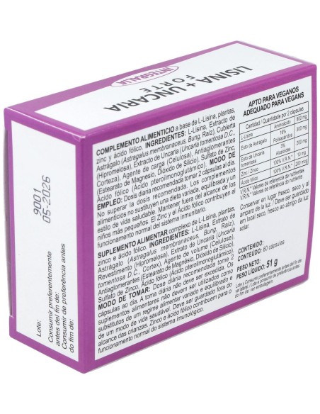Integralia Lisina + Uncaria Forte 60Caps