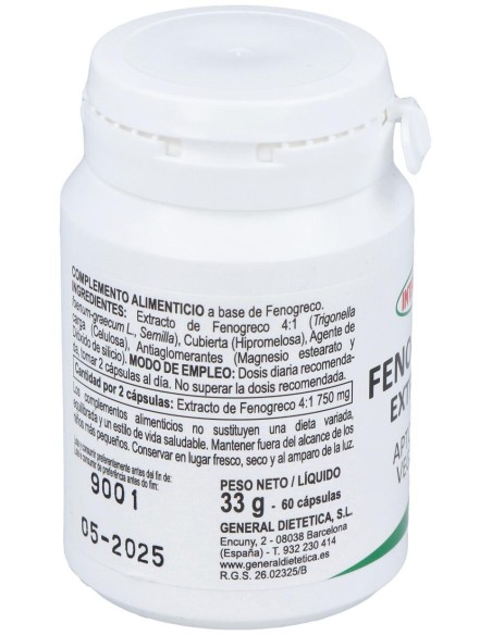 Integralia Fenogreco Extracto 60Caps