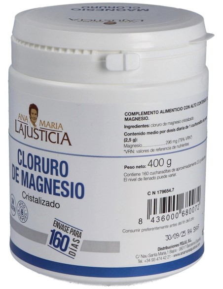Ana María Lajusticia Cloruro De Magnesio Cristalizado, 400 G