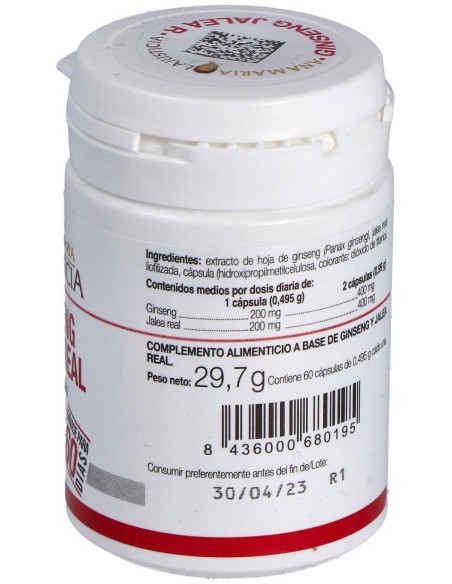 Ana Maria Lajusticia Ginseng Con Jalea Real 60Caps