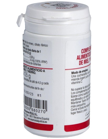 Complemento Alimenticio Base De Miel Y Hierro 135 Gr