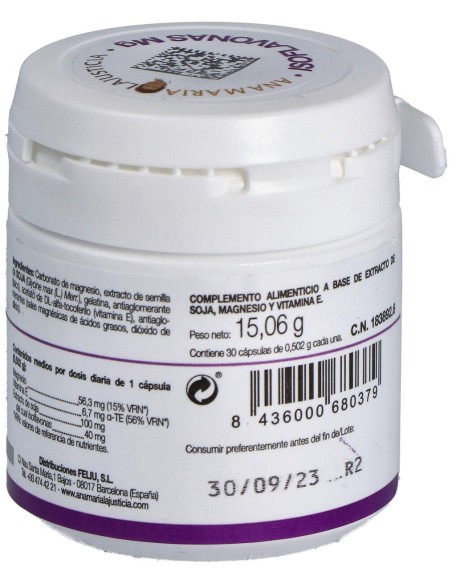 Ana Maria Lajusticia Isoflavonas Magnesio + Vitamina E 30Caps