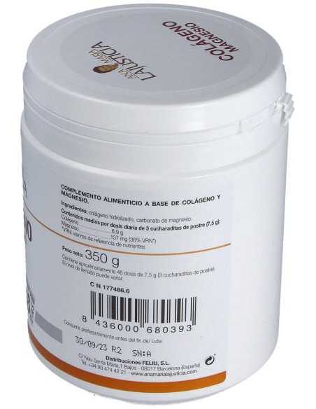 Ana Maria Lajusticia Colágeno Con Magnesio Sabor Neutro 350G