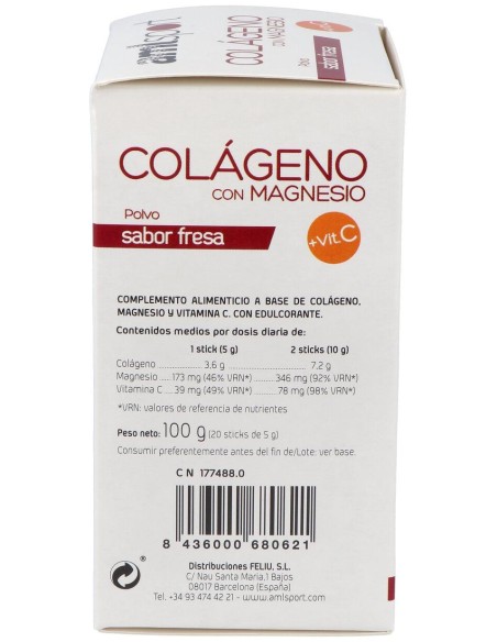 Ana María Lajusticia Sport Colágeno Con Magnesio + Vitamina C, 20 Uds