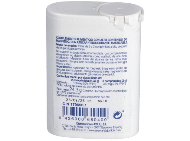 Lajusticia Mag-Mast Sabor Nata 36Comp Masticables