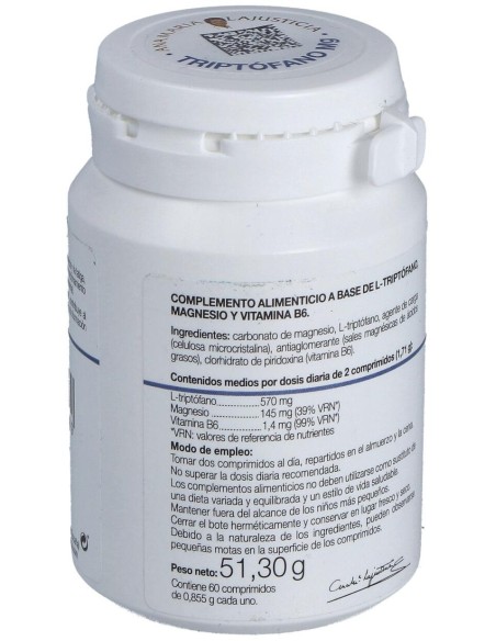 Ana Maria Lajusticia Triptófano Con Magnesio + Vitamina B6, 60 Comprimidos
