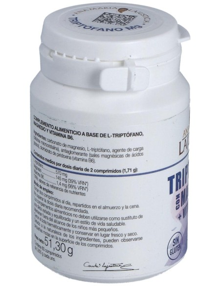 Ana Maria Lajusticia Triptófano Con Magnesio + Vitamina B6, 60 Comprimidos