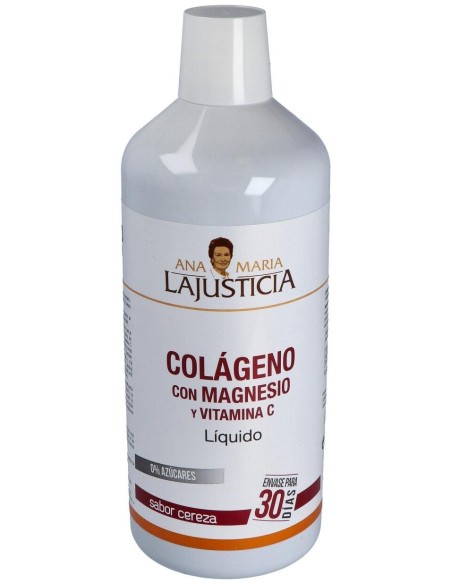Ana Maria Lajusticia Colágeno Con Magnesio Y Vitc Sabor Cereza 1L