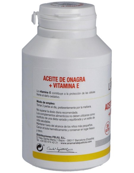 Ana Maria Lajusticia Aceite De Onagra + Vitamina E 275 Perlas