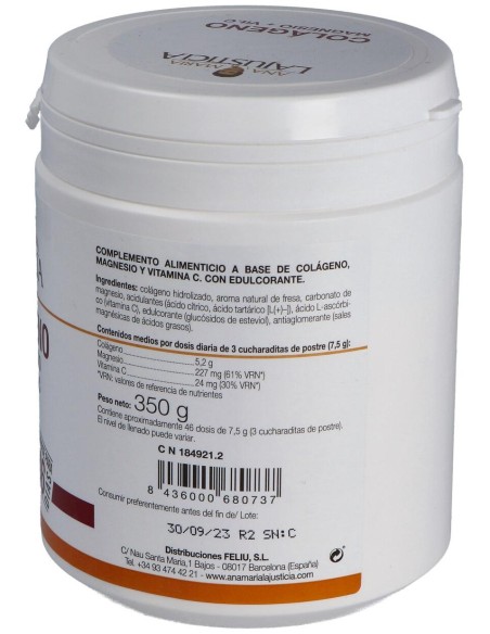 Ana Maria Lajusticia Colágeno Con Magnesio Y Vitamina C Sabor Fresa 350G