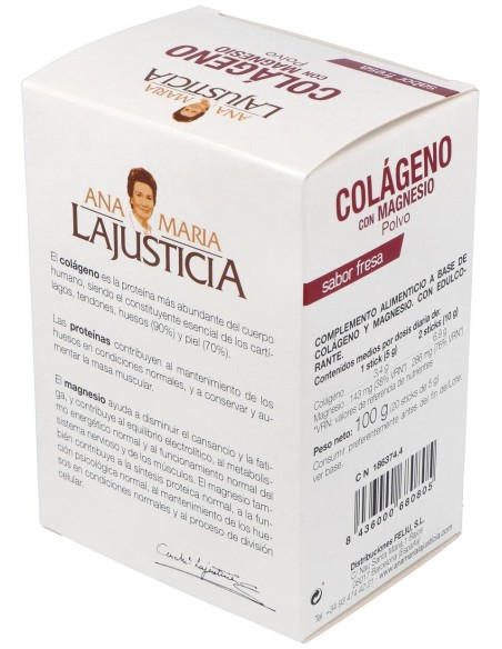 Ana Maria Lajusticia Colágeno Con Magnesio Sabor Fresa 20 Sticks