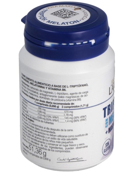 Ana Maria Lajusticia Triptófano Con Melatonina + Magnesio Y B6 60Comp
