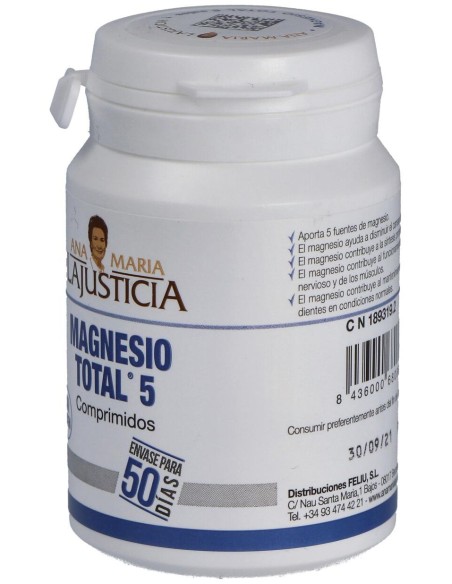 Ana María Lajusticia Magnesio Total 5 Sales, 100 Comprimidos