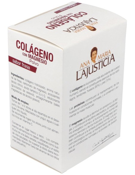 Ana Maria Lajusticia Colágeno Con Magnesio Sabor Fresa 20 Sticks