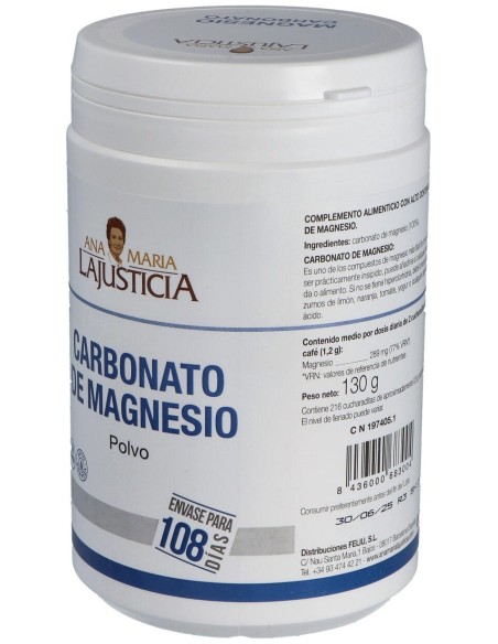 Ana Maria Lajusticia Carbonato De Magnesio Polvo 130G