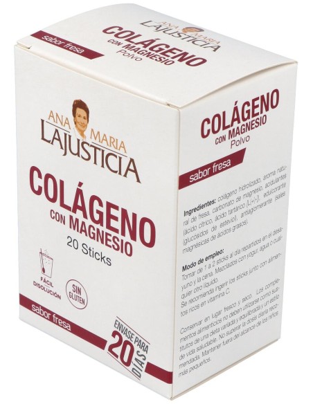 Ana Maria Lajusticia Colágeno Con Magnesio Sabor Fresa 20 Sticks