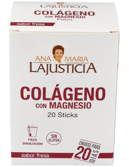 Ana Maria Lajusticia Colágeno Con Magnesio Sabor Fresa 20 Sticks