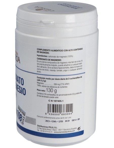 Ana Maria Lajusticia Carbonato De Magnesio Polvo 130G