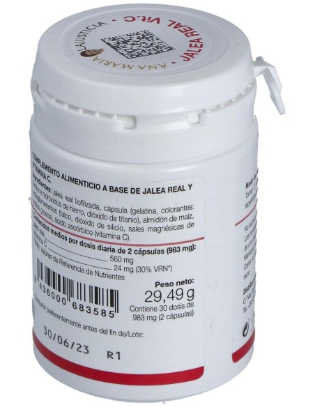 Ana María Lajusticia Jalea Real Con Vitamina C, 60 Cápsulas
