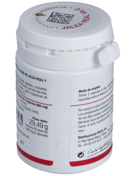 Ana María Lajusticia Jalea Real Con Vitamina C, 60 Cápsulas