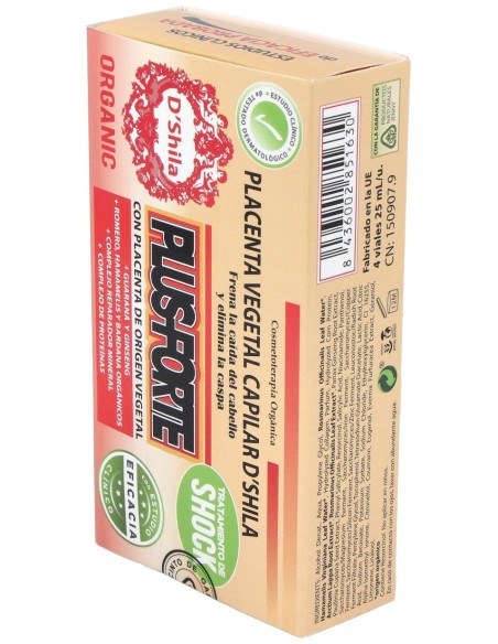 D'Shila Placenta Capilar Vegetal Plus Forte 4X25Ml