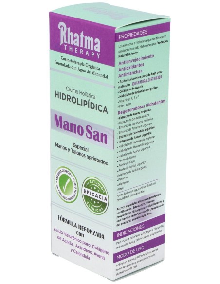 Rhatma Mano San Crema Para Manos Secas Y Sensibles 100Ml
