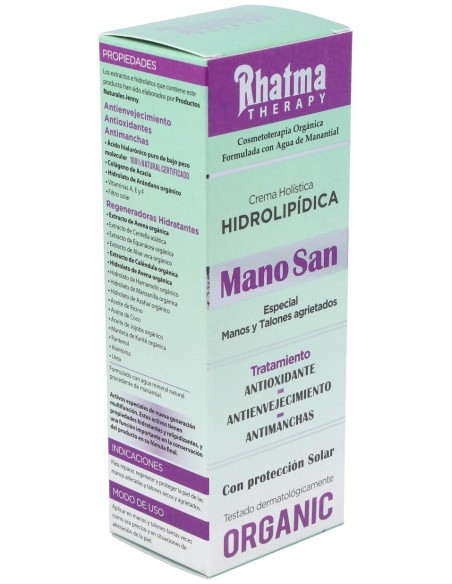 Rhatma Mano San Crema Para Manos Secas Y Sensibles 100Ml