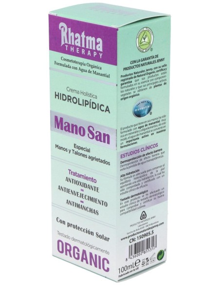Rhatma Mano San Crema Para Manos Secas Y Sensibles 100Ml