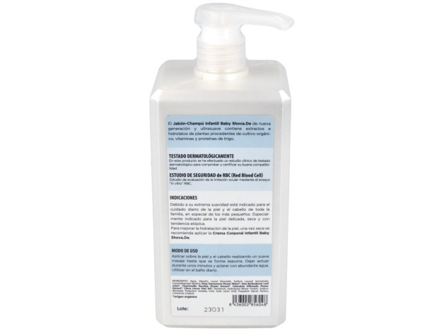 Baby Shova De Jabon Champu Infantil Aloe 1Litro