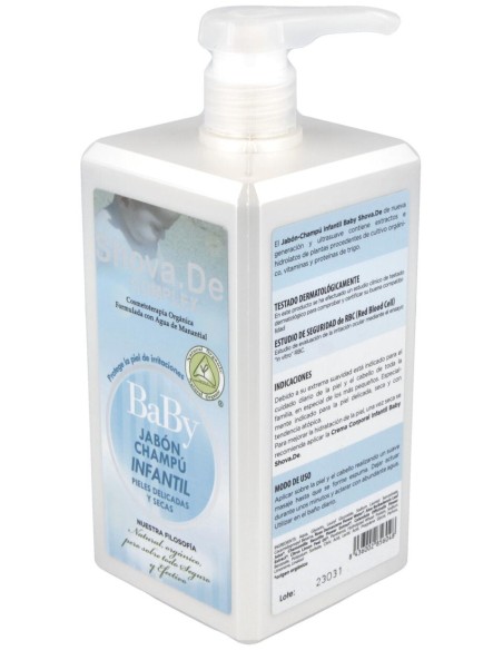 Baby Shova De Jabon Champu Infantil Aloe 1Litro