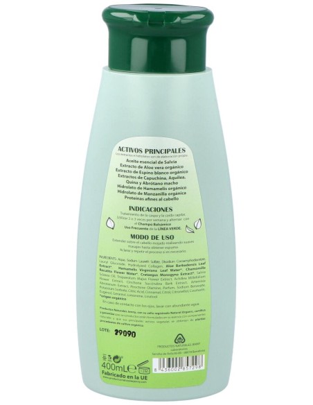 Linea Verde Champú Anticaspa-Anticaida Capuchina 400Ml