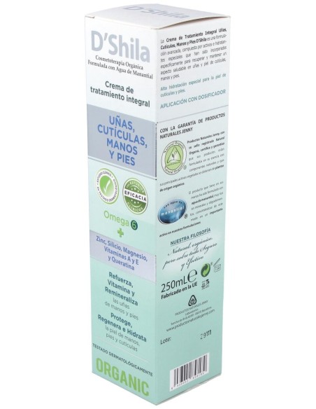 D'Shila Crema Uñas_ Cutículas_ Manos Y Pies 250 Ml