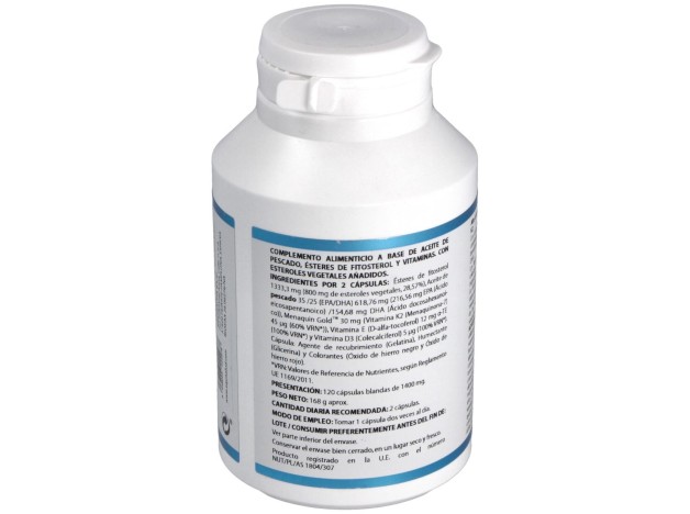 Omega 3 Esteroles Vegetales Vit K2, D3, E 120Cap