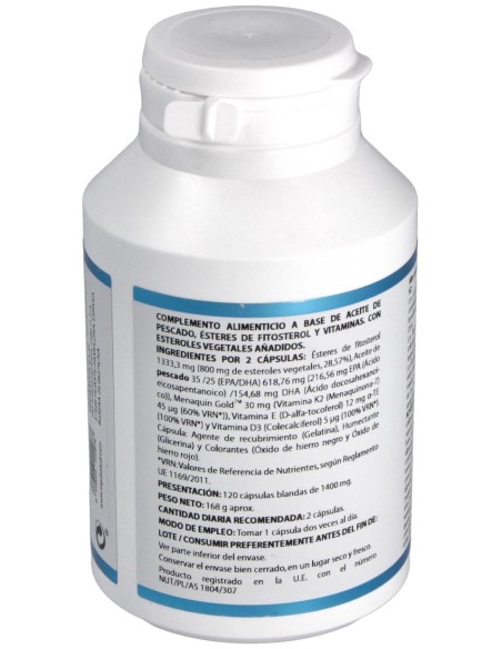 Omega 3 Esteroles Vegetales Vit K2, D3, E 120Cap