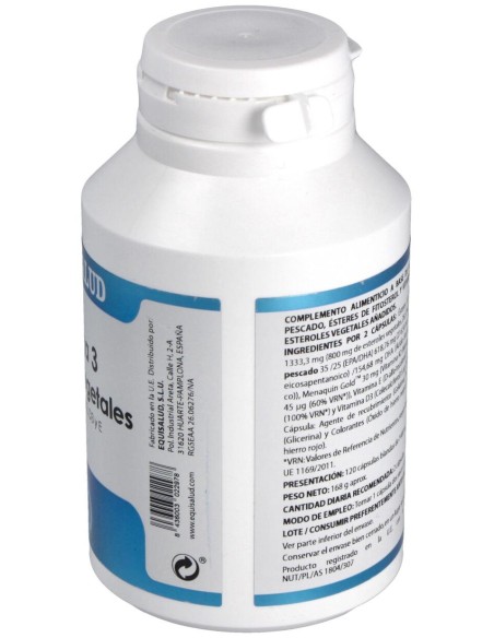 Omega 3 Esteroles Vegetales Vit K2, D3, E 120Cap