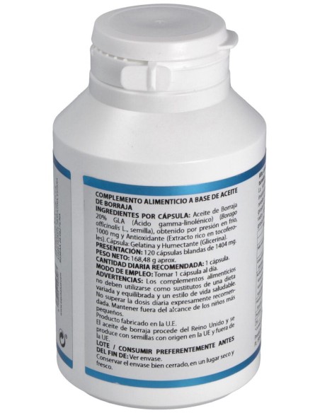 Equisalud Aceite De Borraja Orgánico 1000Mg 120Cáps