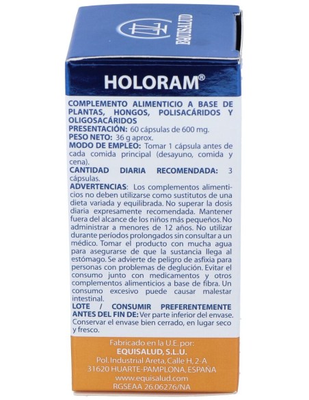 Holoram Foodbiotic - Equisalud - 60 Cápsulas.